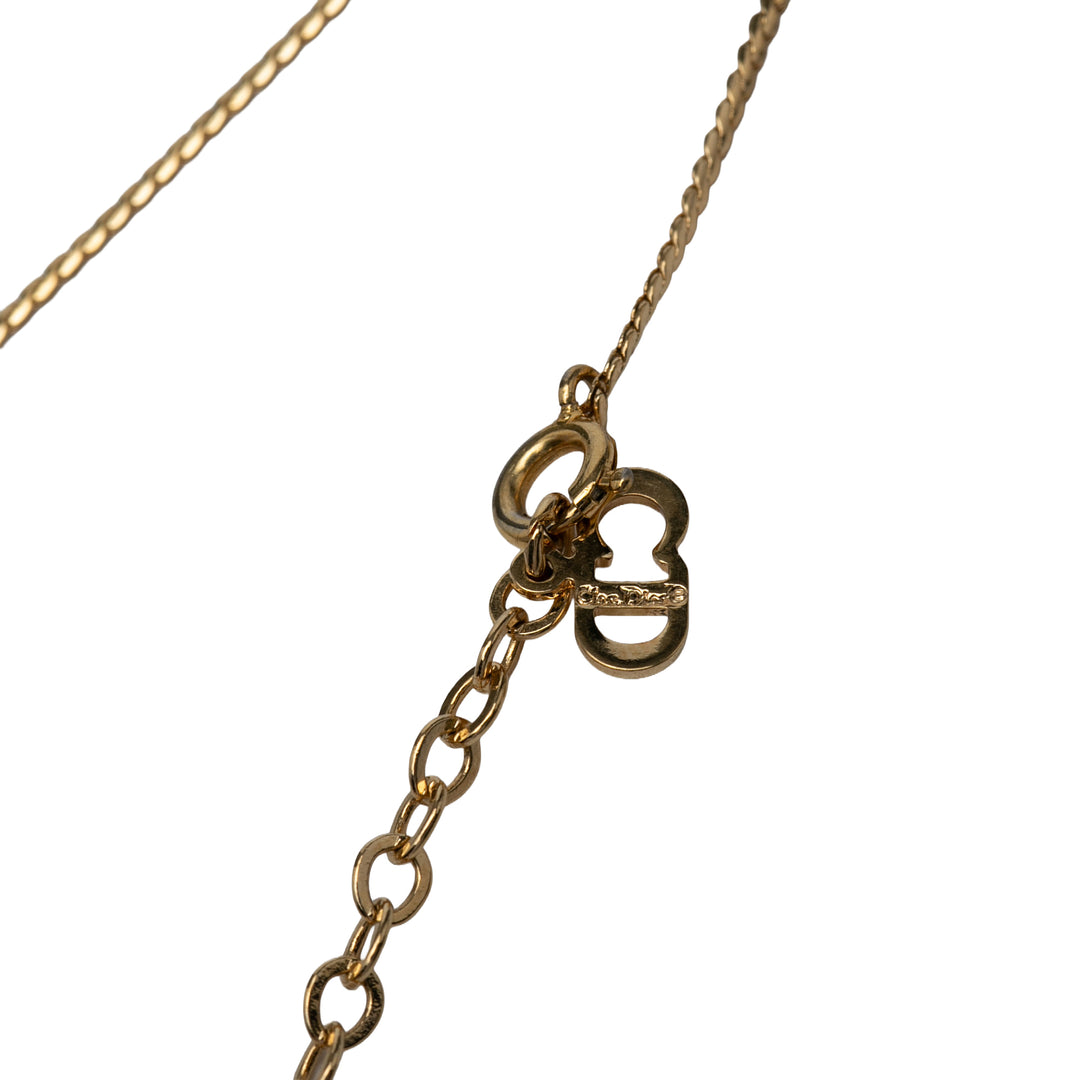 Dior plaqué CD Logo Pendant Collier