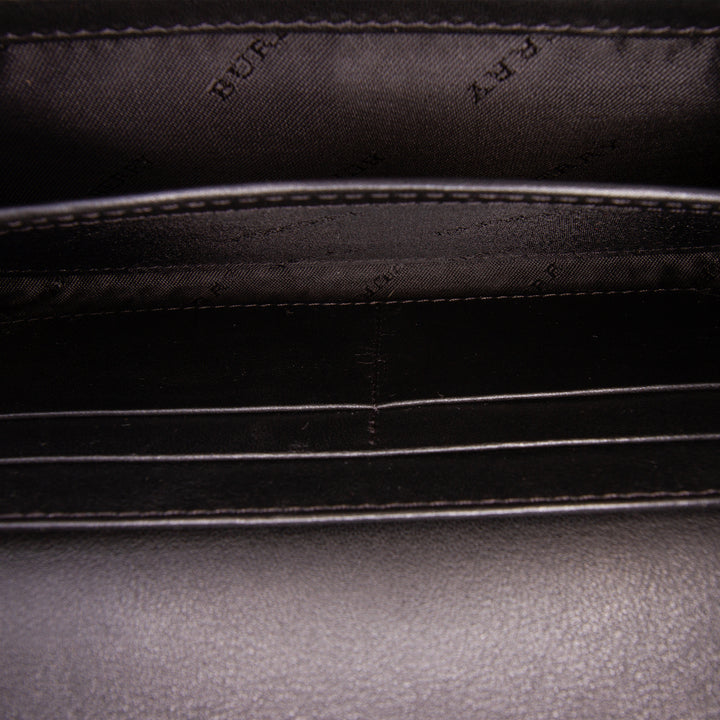 Burberry Haymarket Check Porter Continental Portefeuille Noir – vue 4 – GABY PARIS