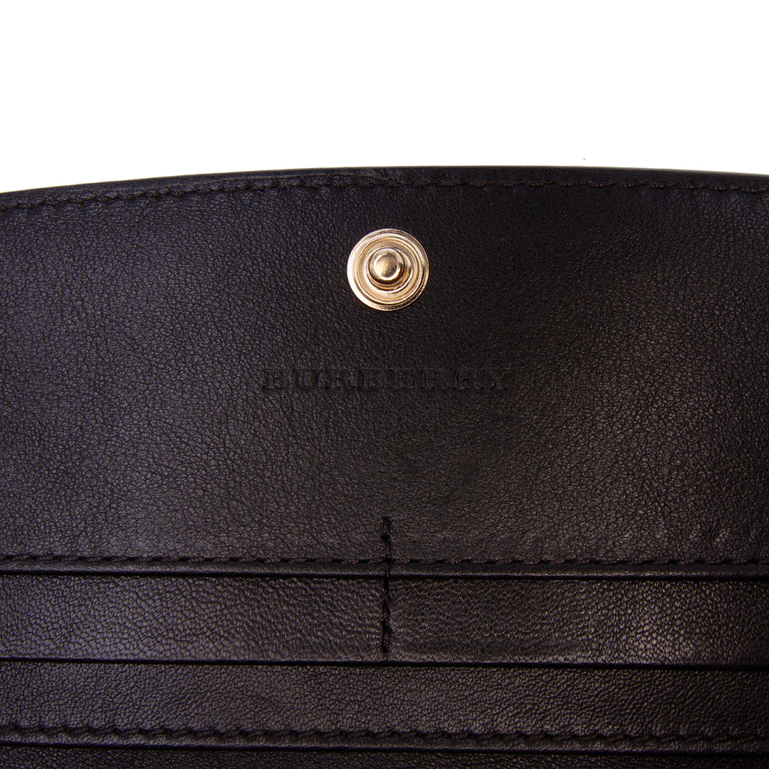 Burberry Haymarket Check Porter Continental Portefeuille Noir – vue 5 – GABY PARIS