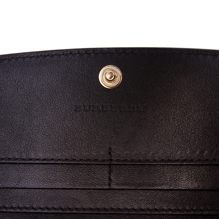 Burberry Haymarket Check Porter Continental Portefeuille Noir – vue 5 – GABY PARIS