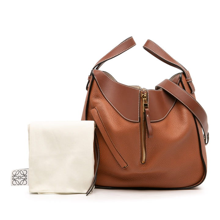 LOEWE Bicolore Hammock Sac Petit Marron – vue 7 – GABY PARIS