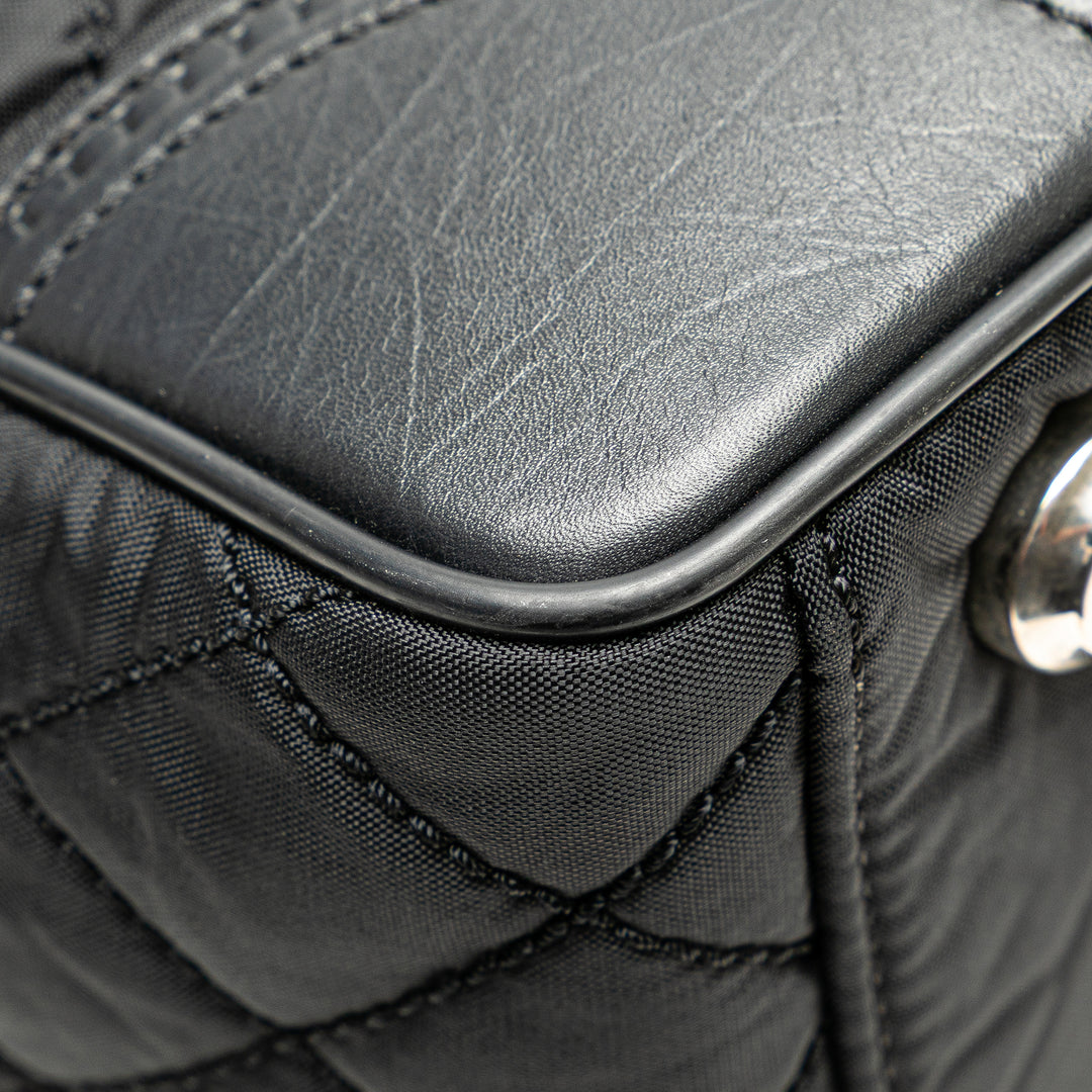Paris New York Quilted Nylon Tote Black - Gaby Paris