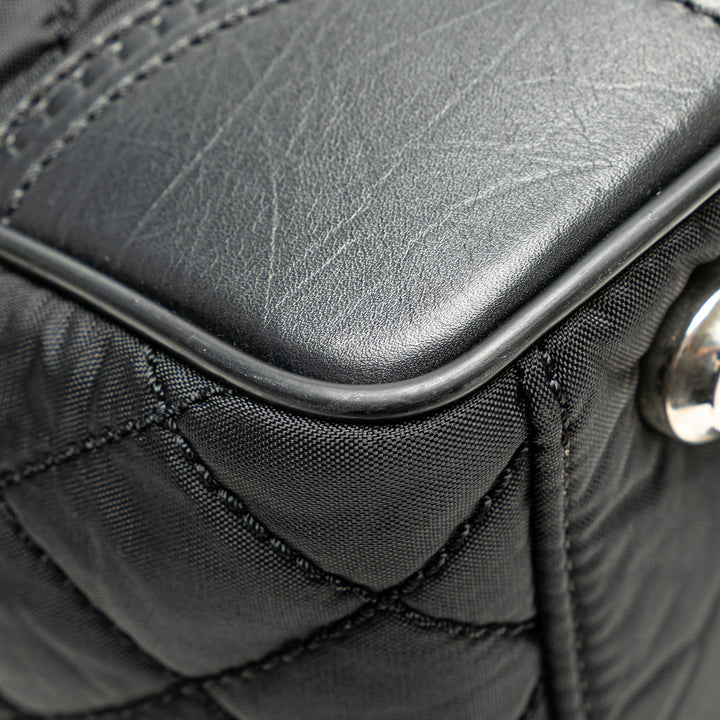 Paris New York Quilted Nylon Tote Black - Gaby Paris