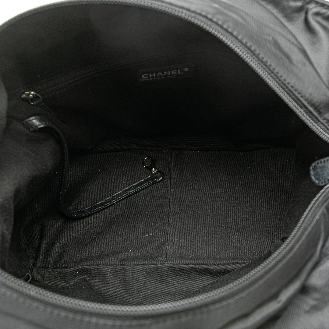 Paris New York Quilted Nylon Tote Black - Gaby Paris