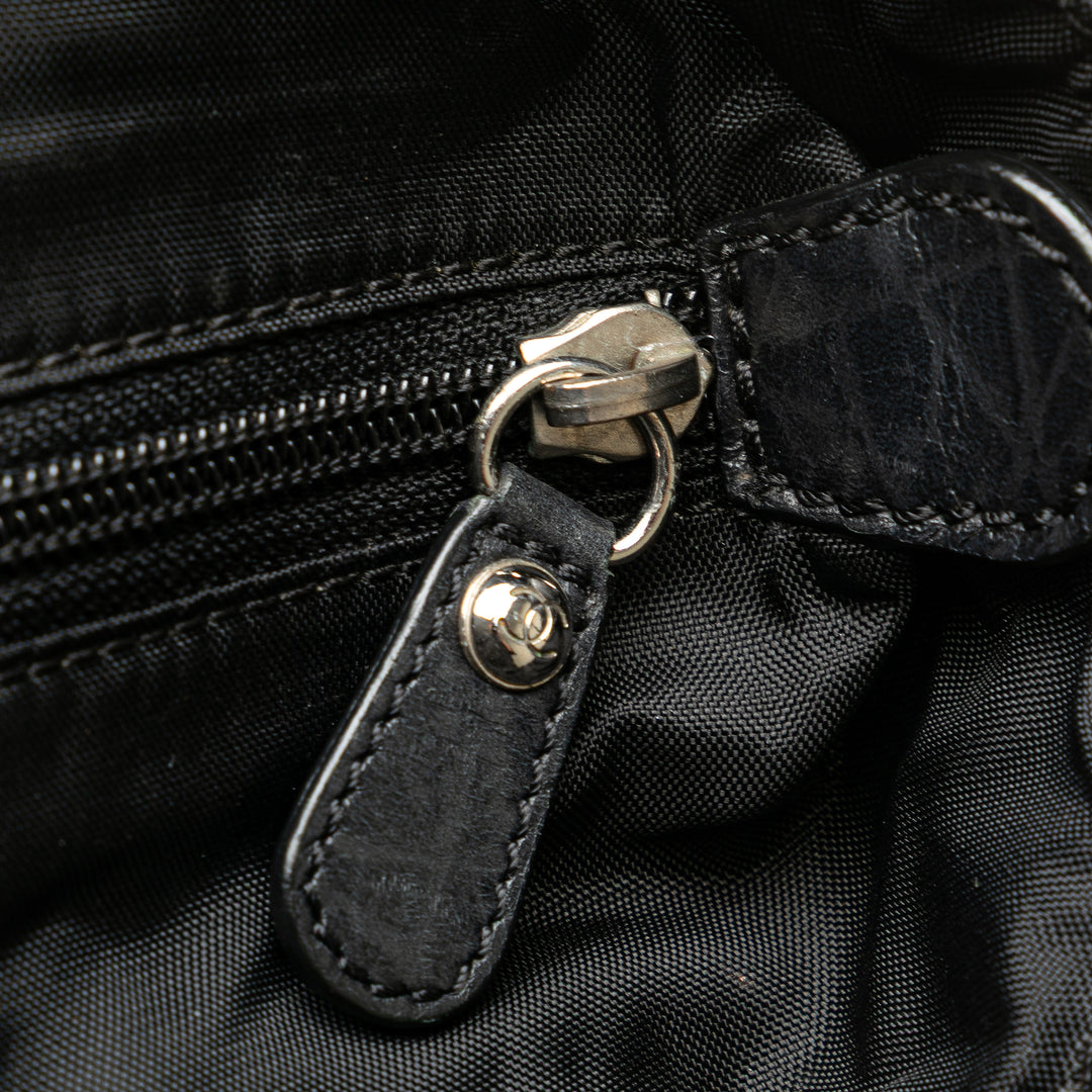 Paris New York Quilted Nylon Tote Black - Gaby Paris