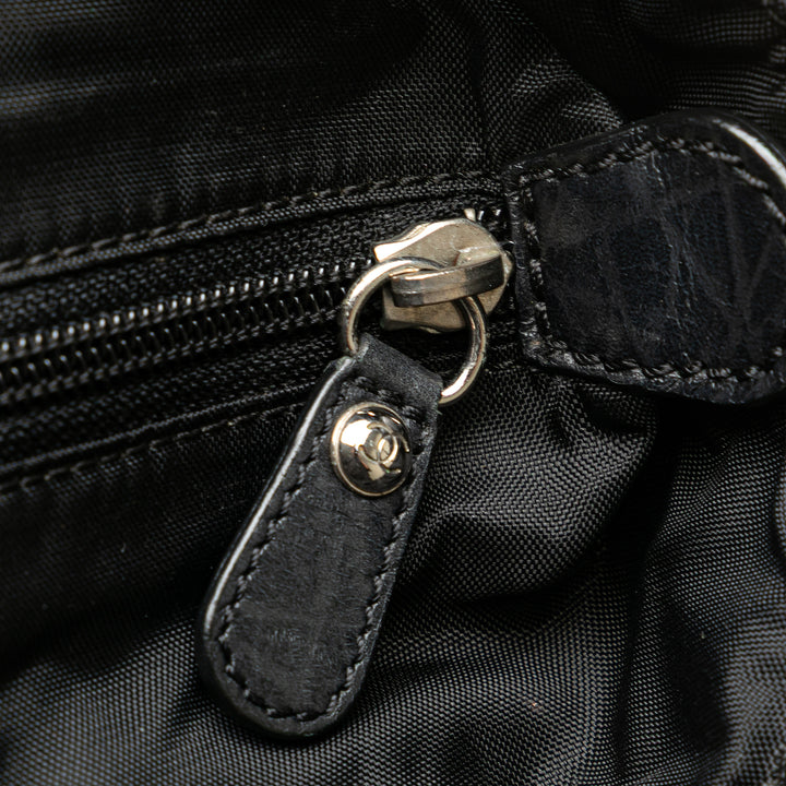 Paris New York Quilted Nylon Tote Black - Gaby Paris