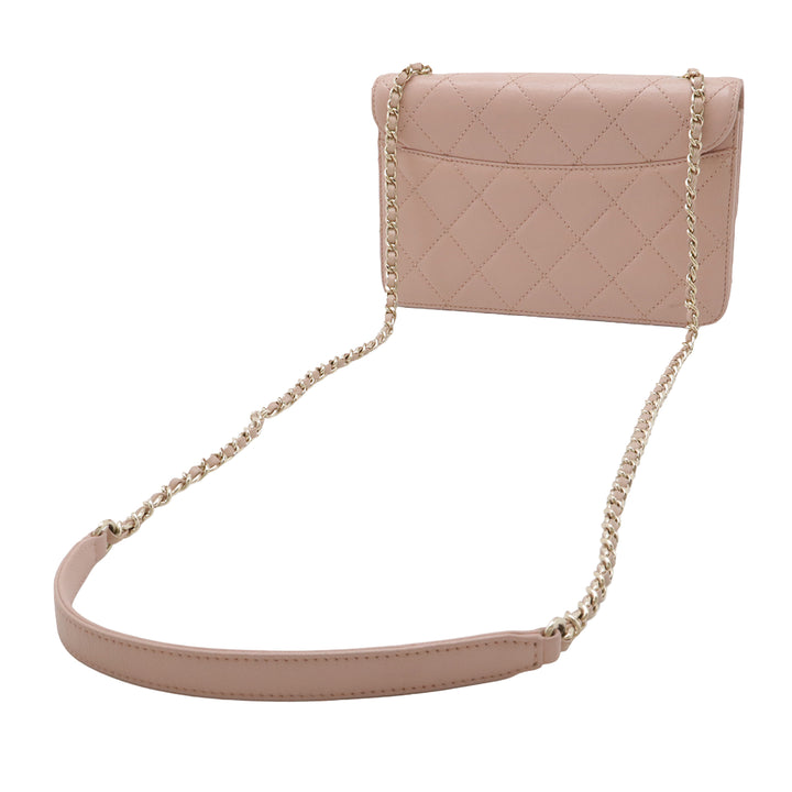 Chanel Mini Matelassé Sheepskin Beauty Lock à rabat