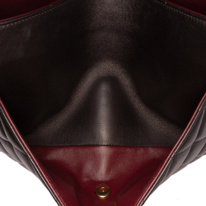 Jumbo Classic Lambskin Double Flap Black - Gaby Paris