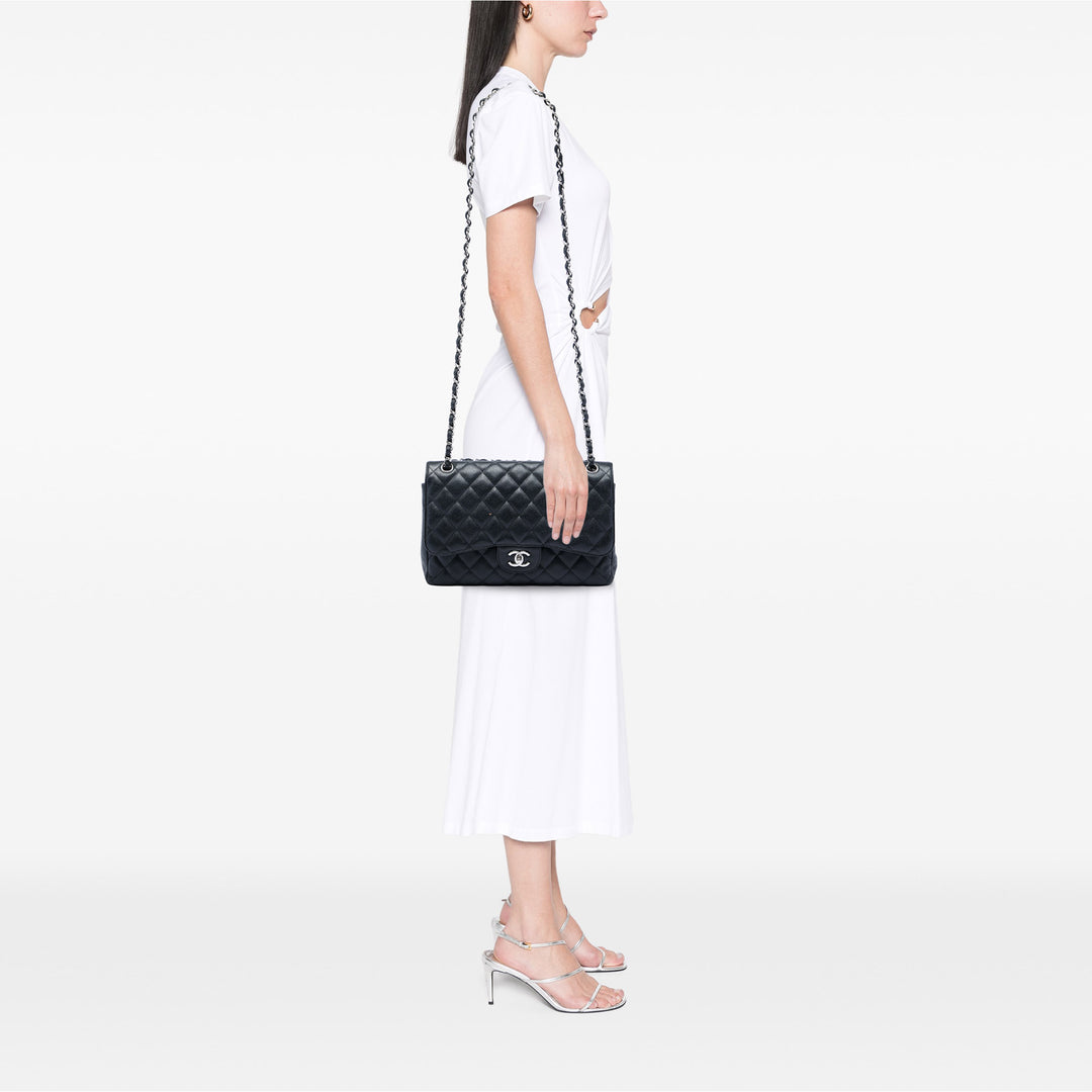 Chanel Jumbo Classic Caviar Double rabat