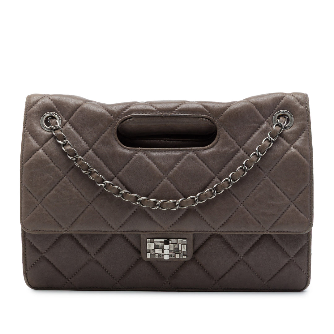 Chanel Paris Byzance Washed Take Away à rabat Jumbo Cuir d'agneau