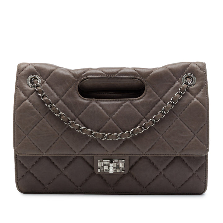 Chanel Paris Byzance Washed Take Away à rabat Jumbo Cuir d'agneau