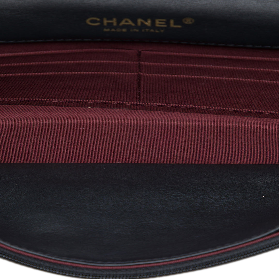 Matelassé Golden Class East West Wallet on Chain Noir