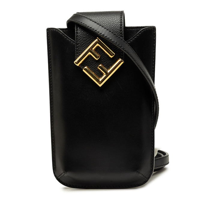 Fendi Étui téléphone FF Diamond Noir – vue principale – GABY PARIS