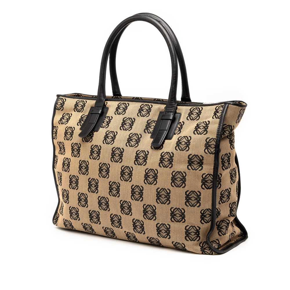 LOEWE Anagram Toile Repeat Cabas Marron – GABY PARIS Authentique