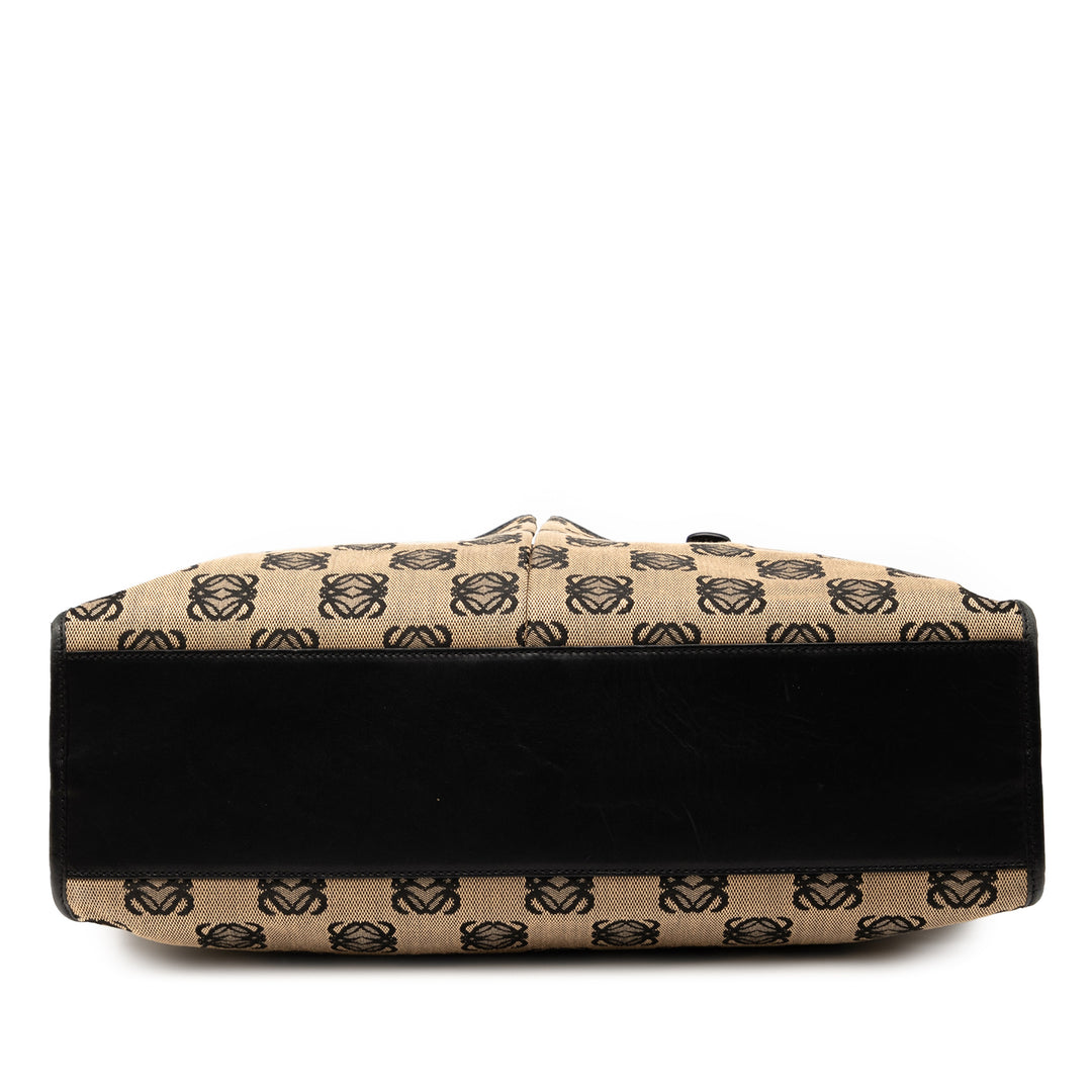 LOEWE Anagram Toile Repeat Cabas Marron – GABY PARIS Authentique