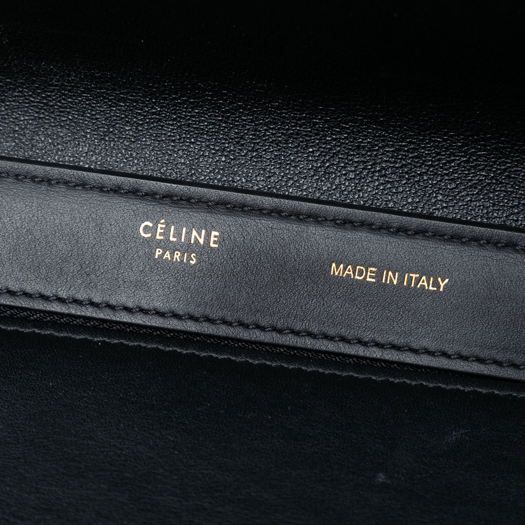 Celine Small Tricolor Cuir Trapeze Sac