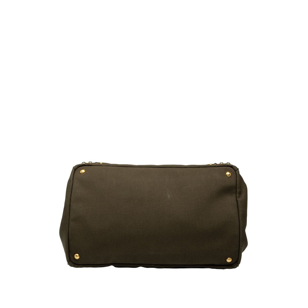 Prada Sac à main Canapa Bijoux Grand Vert – vue 3 – GABY PARIS