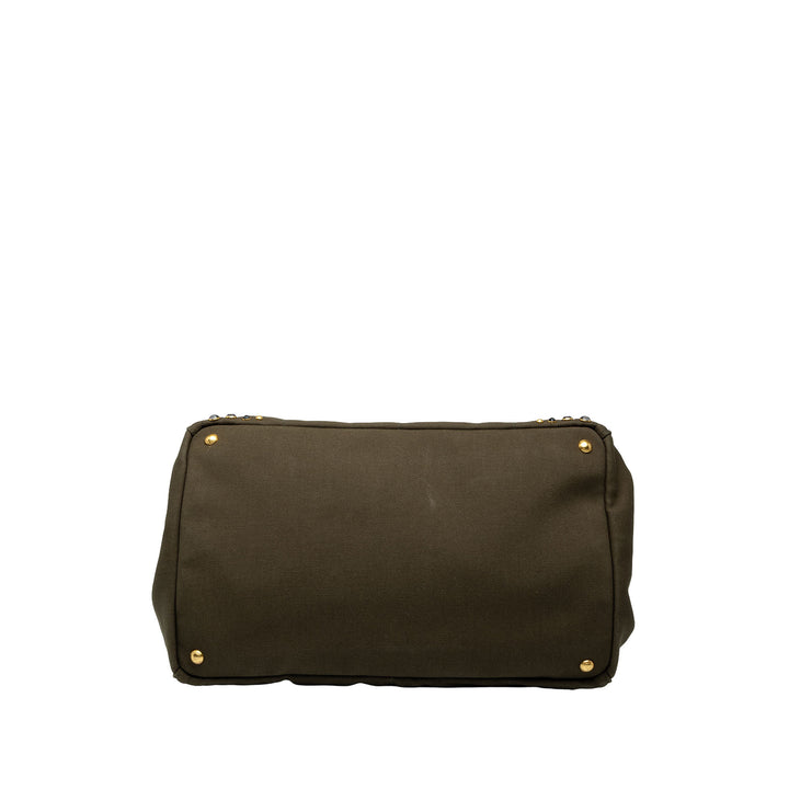 Prada Sac à main Canapa Bijoux Grand Vert – vue 3 – GABY PARIS