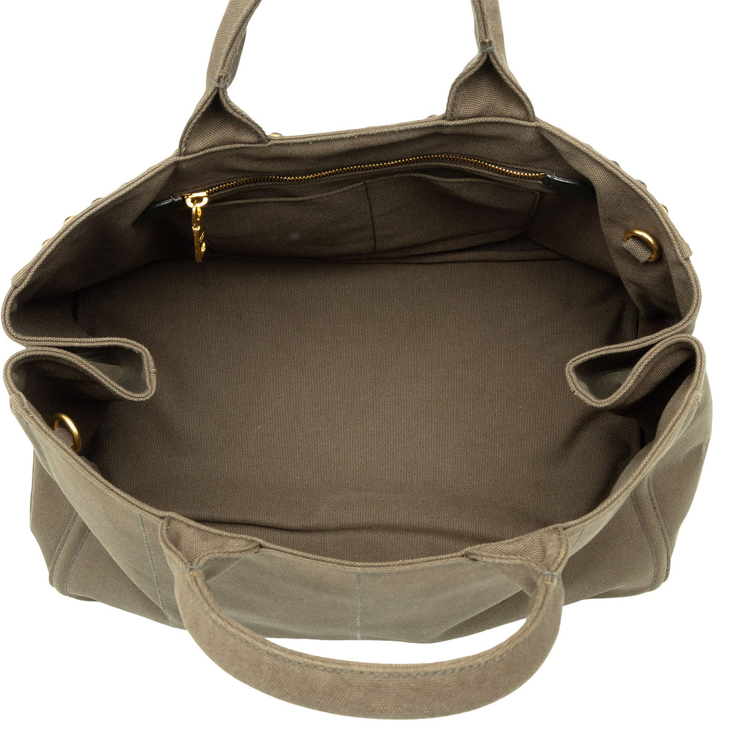 Prada Sac à main Canapa Bijoux Grand Vert – vue 4 – GABY PARIS