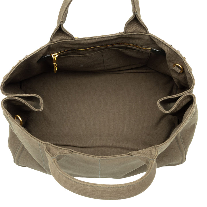 Prada Sac à main Canapa Bijoux Grand Vert – vue 4 – GABY PARIS