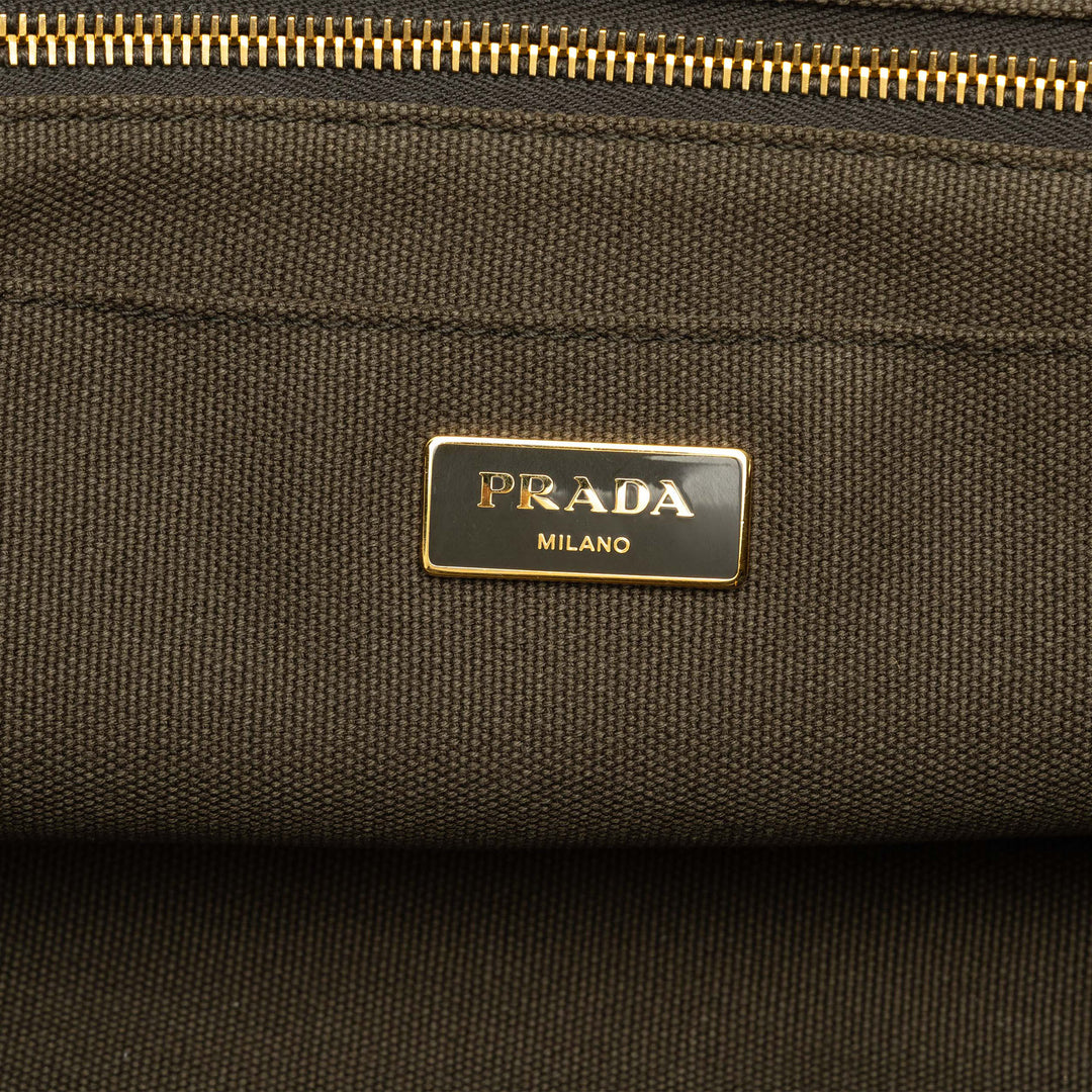 Prada Sac à main Canapa Bijoux Grand Vert – vue 5 – GABY PARIS