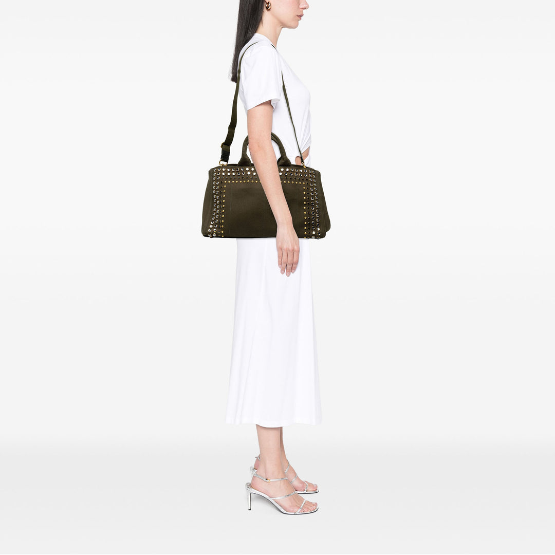 Prada Sac à main Canapa Bijoux Grand Vert – vue 6 – GABY PARIS