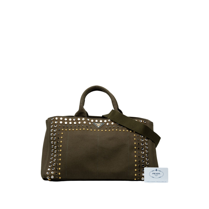 Prada Sac à main Canapa Bijoux Grand Vert – vue 7 – GABY PARIS