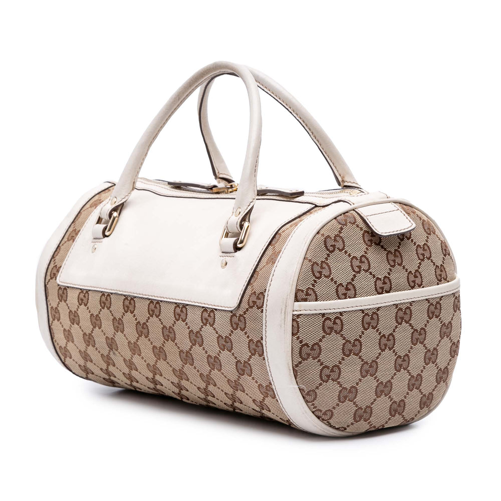 GG Canvas Trophy Boston Bag Brown - Gaby Paris