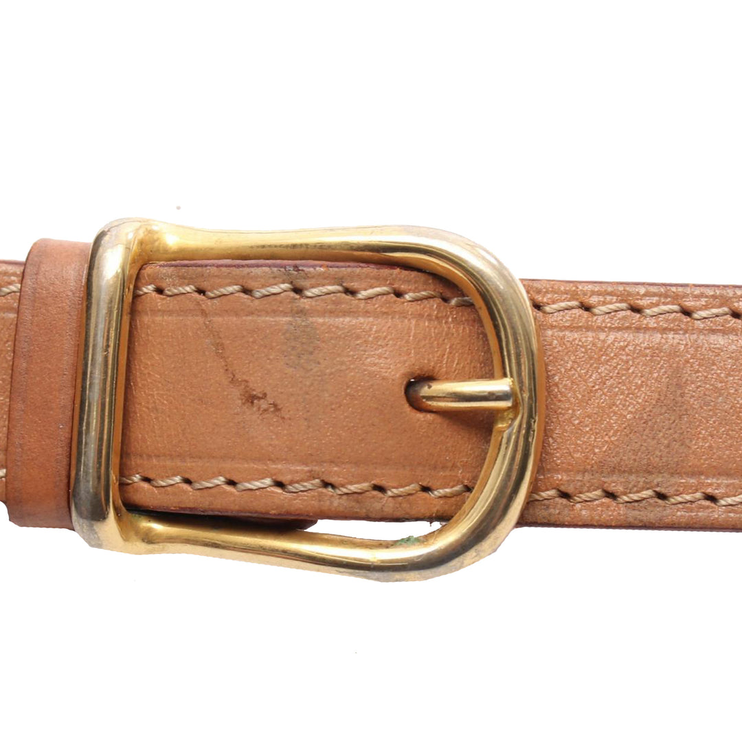 Macadam Coated Canvas Crossbody Brown - Gaby Paris