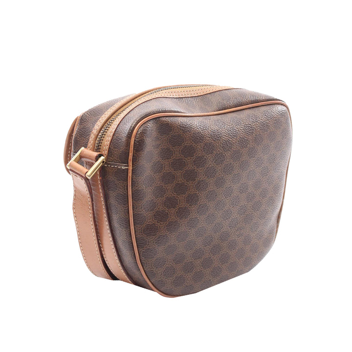 Macadam Coated Canvas Crossbody Brown - Gaby Paris