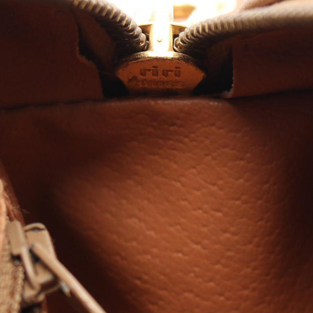 Macadam Coated Canvas Crossbody Brown - Gaby Paris