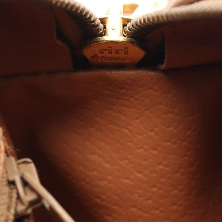 Macadam Coated Canvas Crossbody Brown - Gaby Paris