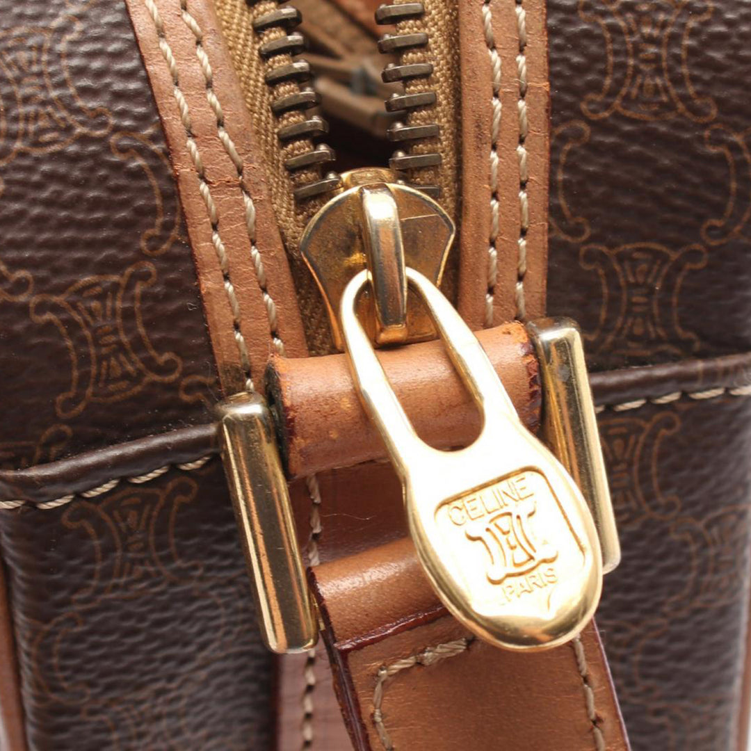 Macadam Coated Canvas Crossbody Brown - Gaby Paris