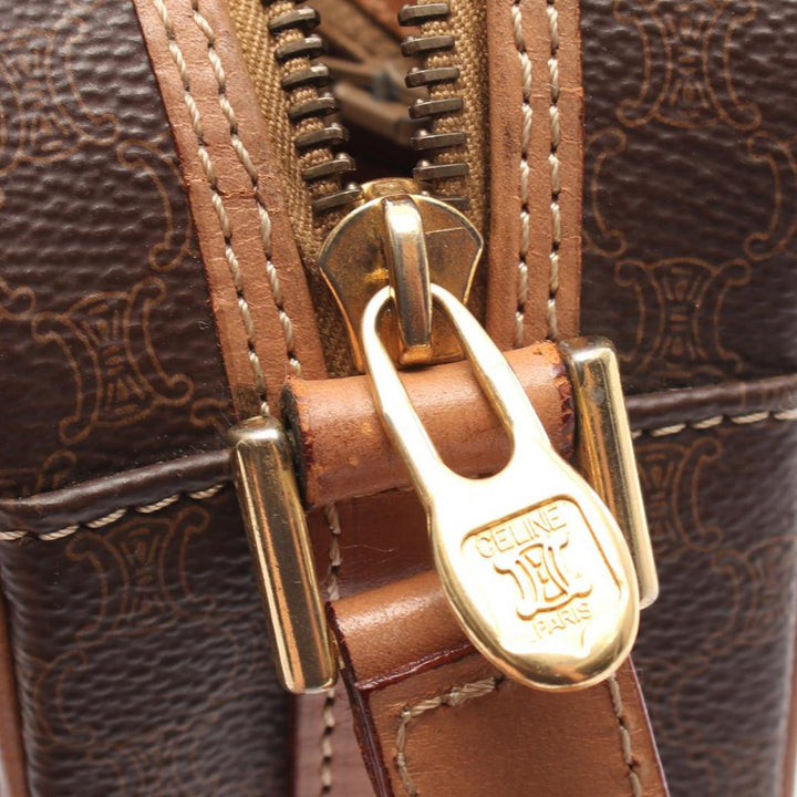 Macadam Coated Canvas Crossbody Brown - Gaby Paris