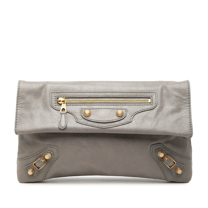 Motocross Giant 12 Enveloppe Pochette Cuir d'agneau Gris