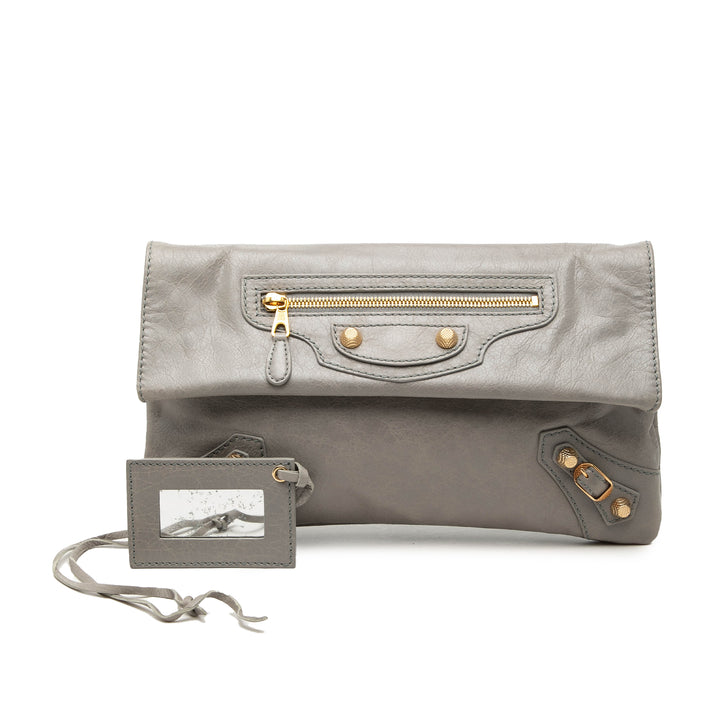 Motocross Giant 12 Enveloppe Pochette Cuir d'agneau Gris