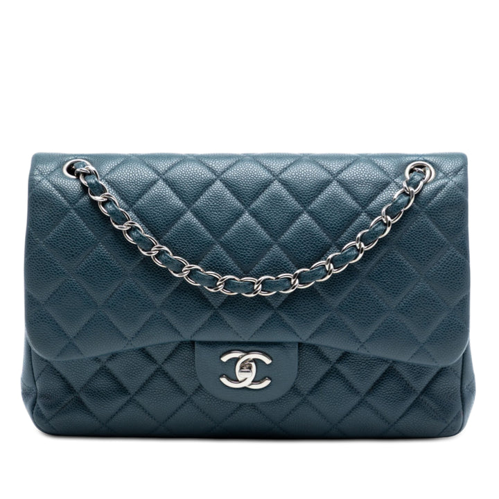 Chanel Classic Double rabat Jumbo Cuir caviar