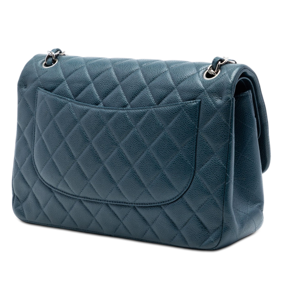 Chanel Classic Double rabat Jumbo Cuir caviar