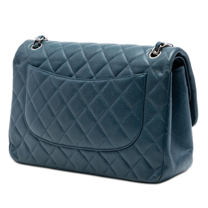 Chanel Classic Double rabat Jumbo Cuir caviar
