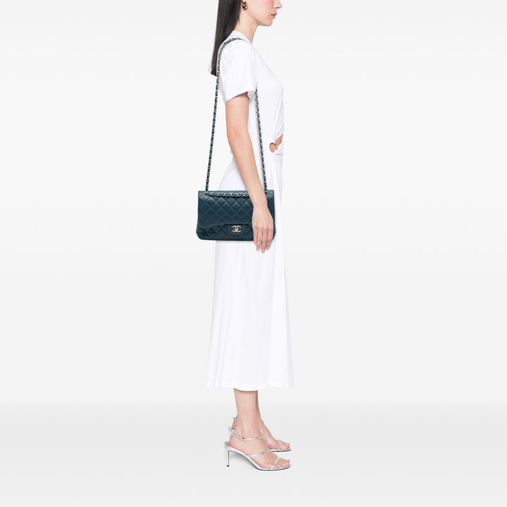 Chanel Classic Double rabat Jumbo Cuir caviar
