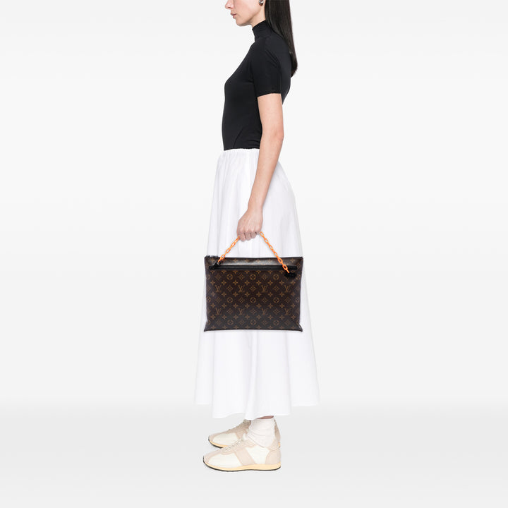 Solar Ray A4 Pochette Monogram Marron