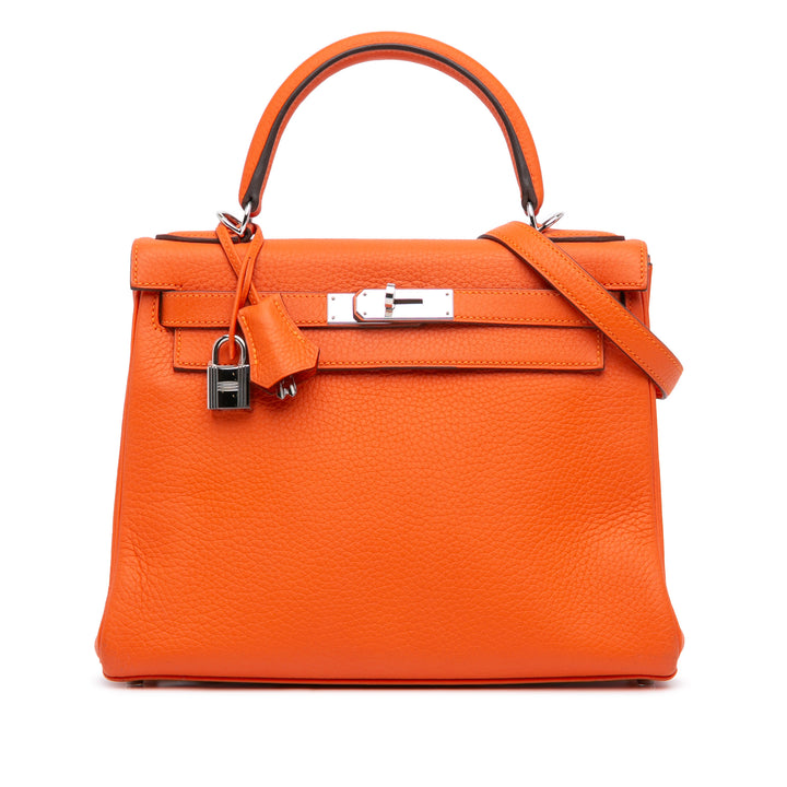 Hermès Togo Kelly II Retourne 28 Orange – GABY PARIS Authentique