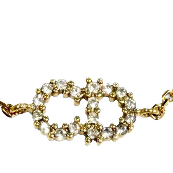 plaqué Cristal et Perles fantaisie Clair D Lune Bracelet Doré
