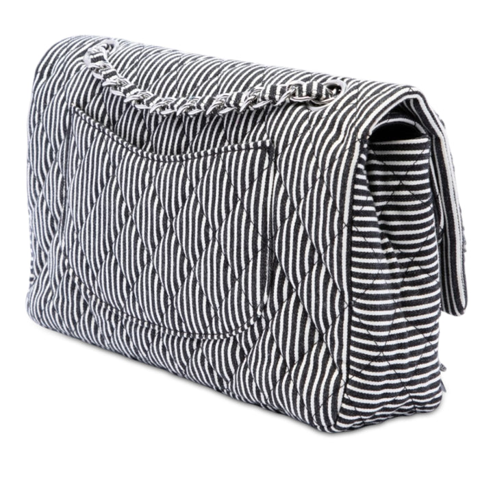 Classic Sequins Stripes Double rabat Moyen Noir