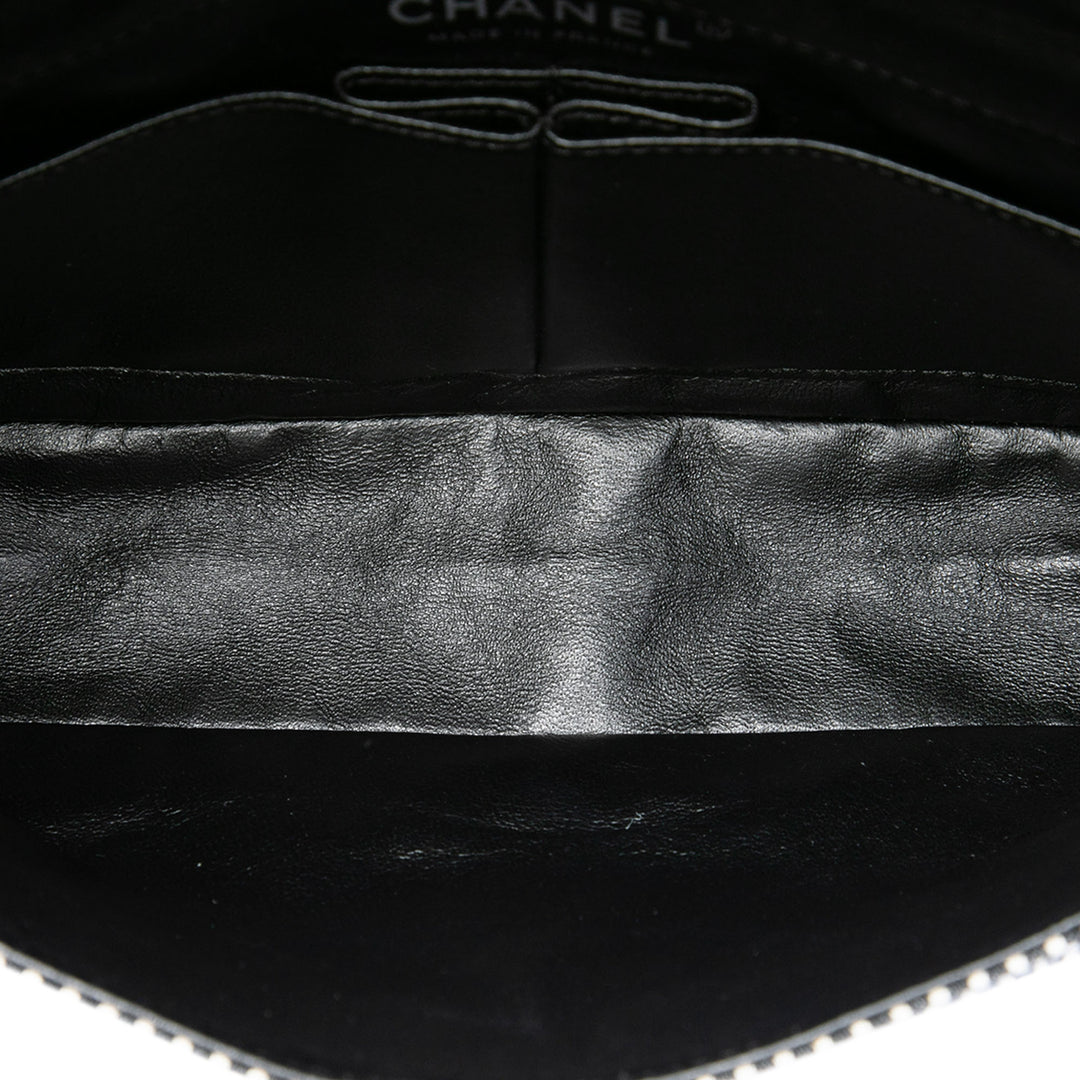 Classic Sequins Stripes Double rabat Moyen Noir