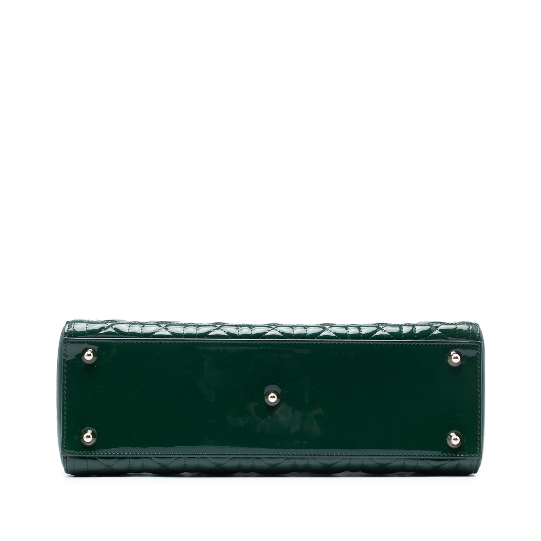 Dior Large Cuir verni Cannage Lady Dior