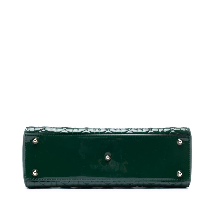 Dior Large Cuir verni Cannage Lady Dior