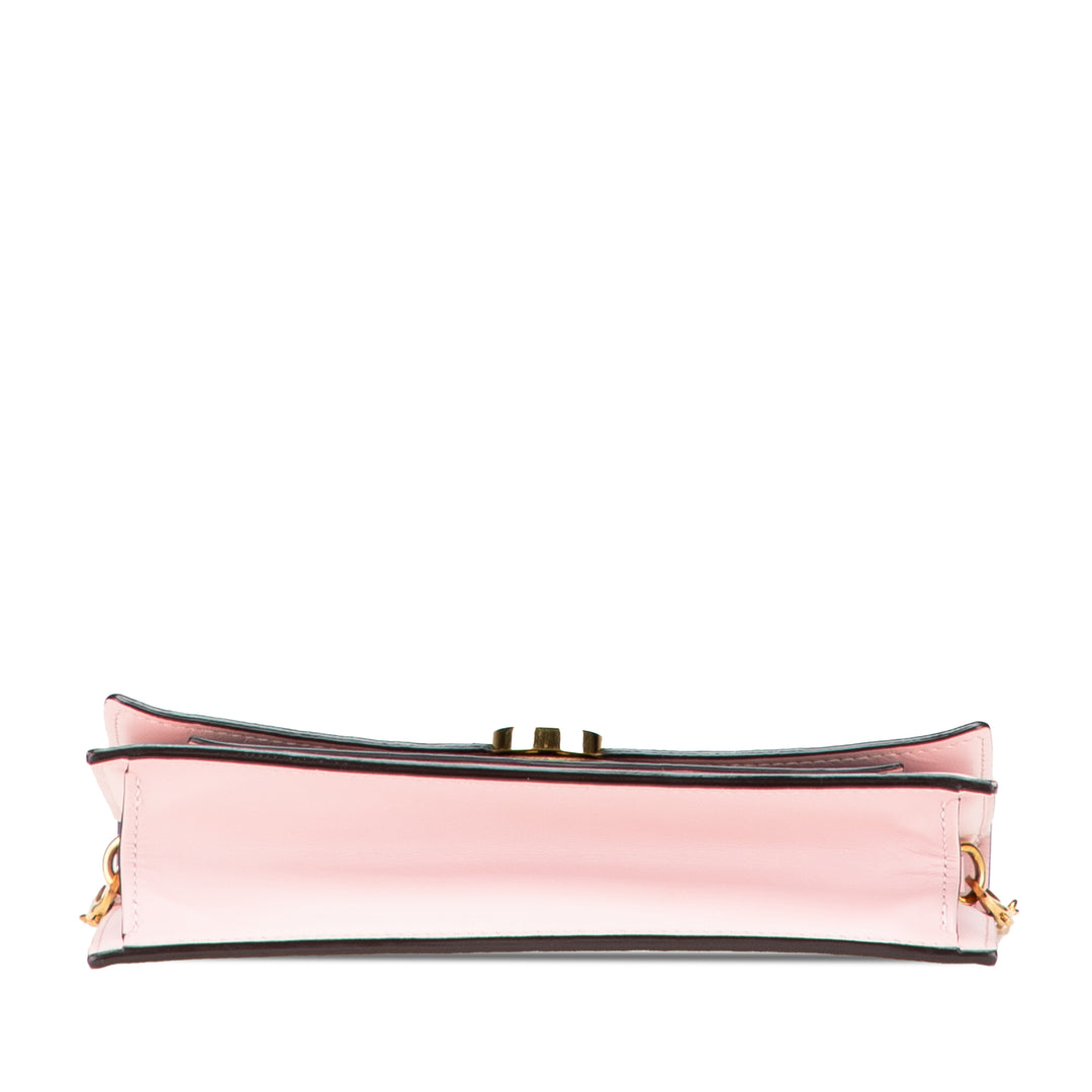Flore Wallet on Chain Monogram Marron