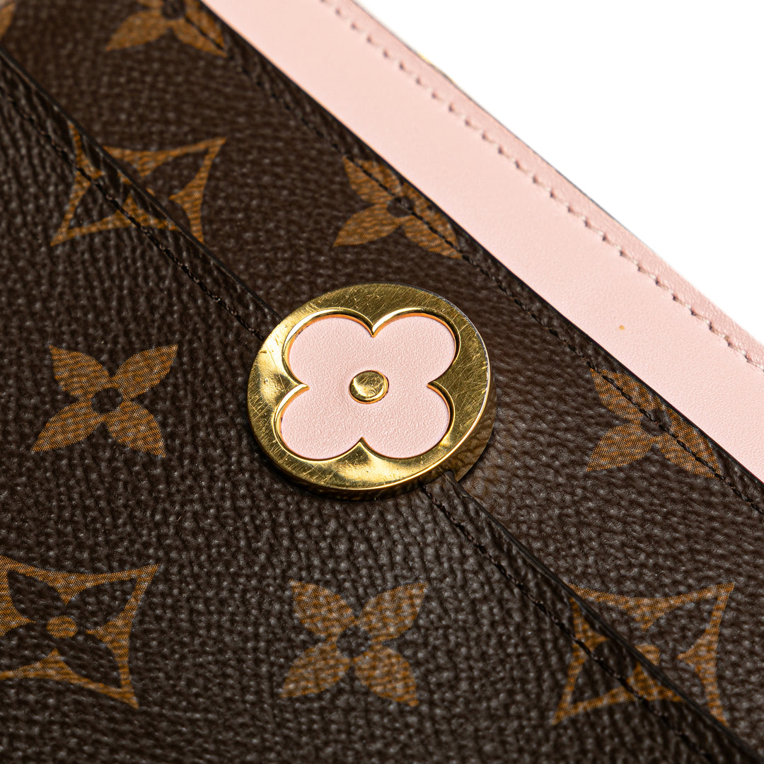 Flore Wallet on Chain Monogram Marron