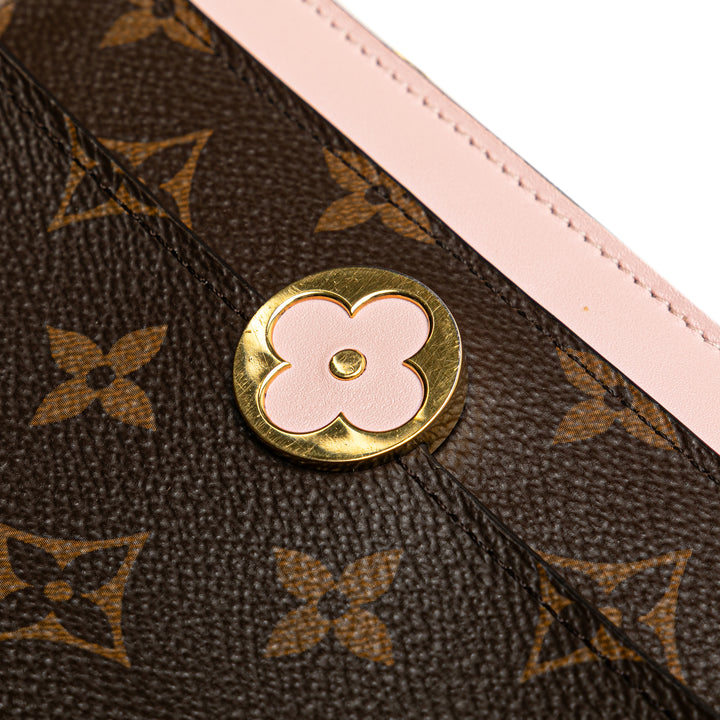 Flore Wallet on Chain Monogram Marron